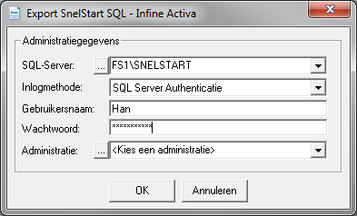 Export Snelstart SQL