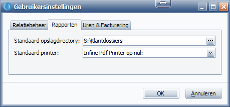 Gebruikersinstellingen