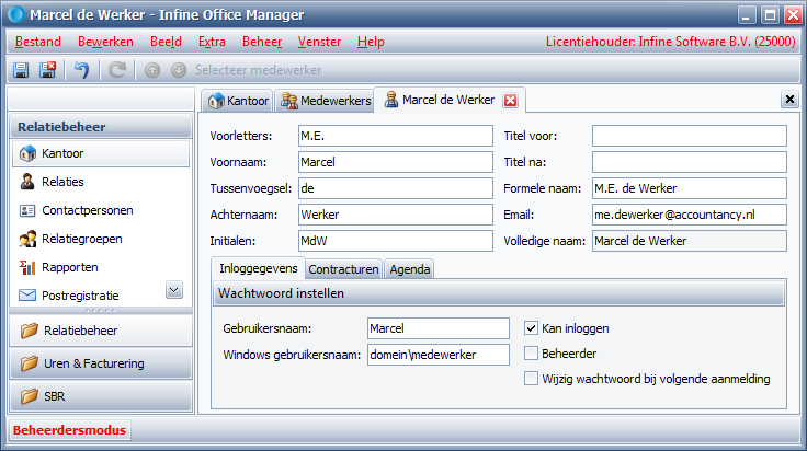 IOM medewerker aanmaken